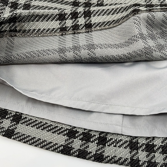J.Crew Factory Gray Plaid Knitted Mini K2148 Skirt Style Size 0 - Picture 6 of 8